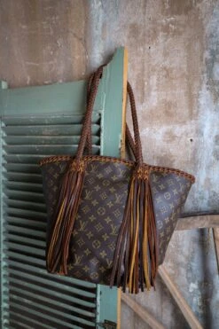 LEATHER AND VODKA SHOPPING SAC CHOCOLATE BAG