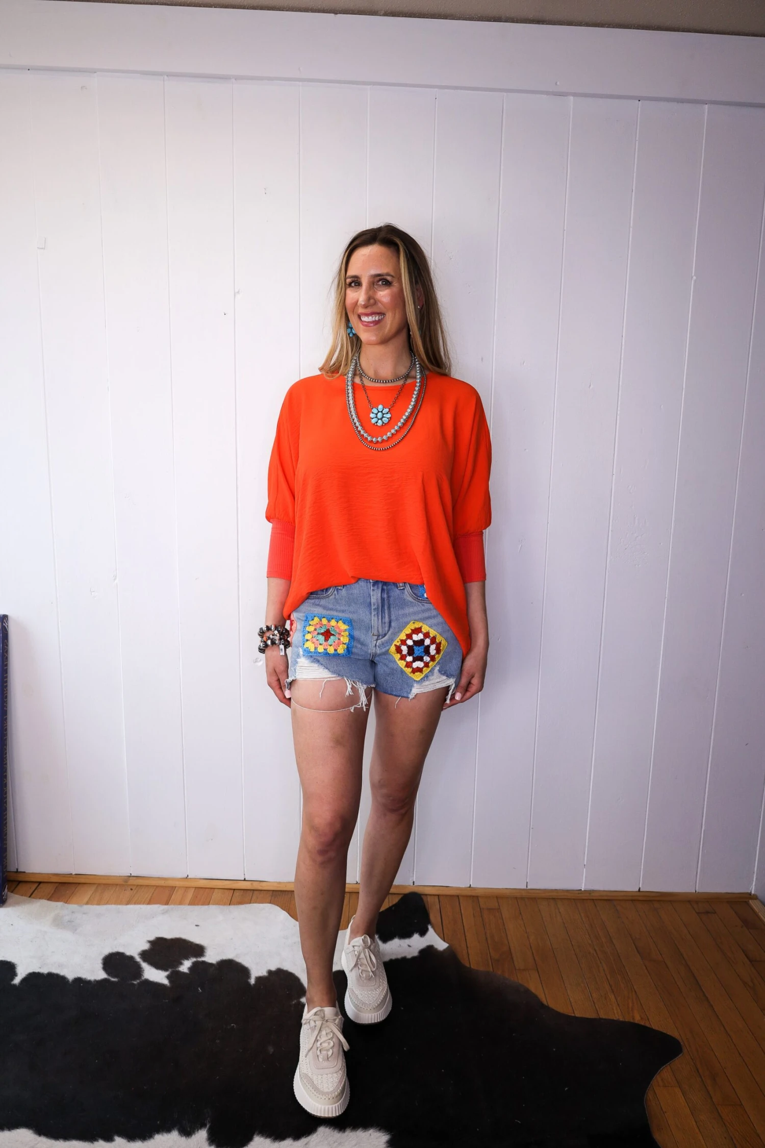 IVY JANE DOLMAN SLEEVE V-NECK RIB TO- TOMATO 3 IVY JANE DOLMAN SLEEVE V-NECK RIB TO- TOMATO - Image 3