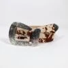 COWHIDE PRINT XL BUCKLE