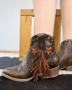 Corral Boots CIRCLE G BY CORRAL WOMEN'S STARS AND FRINGE BOOTIE -Johnny Corral Shop 162 f9dd8129 12ff 4324 83ee 598659abc52f