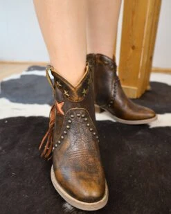 Corral Boots CIRCLE G BY CORRAL WOMEN'S STARS AND FRINGE BOOTIE -Johnny Corral Shop 163 ccec54ae fed6 4eff 9733 5134f4ac141a