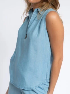 SMF SLEEVELESS V-COLLAR BLOUSE -Johnny Corral Shop 1676297705 f7809824f5f0109c0c1b78d58372117f