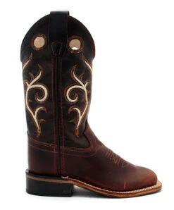 Old West Children's Carona Calf Dark Brown Boot -Johnny Corral Shop 243 bsc1807 side