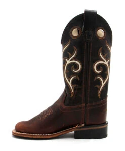 Old West Children's Carona Calf Dark Brown Boot -Johnny Corral Shop 243 bsc1807 side2