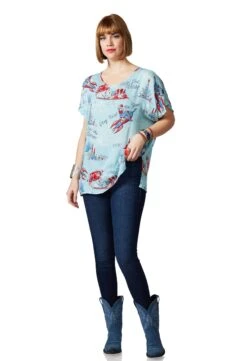 DOUBLE D RANCHWEAR OVER THE MOON PONCHO TOP