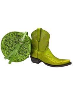 QUE CHULA REDONDO METALLIC GREEN PURSE -Johnny Corral Shop 266 4e3672a9 9276 47a6 a8cf eb9b1857a0e0