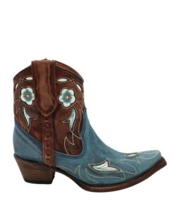 Corral Boots CIRCLE G BY CORRAL WOMEN'S BLUE AND BROWN FLORAL INLAY BOOT