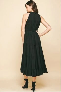 PINCH HALTER MIDI DRESS -Johnny Corral Shop 3821DBLACK 6