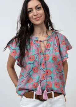 IVY JANE FLUTTER SLEEVE BLOUSE -Johnny Corral Shop 650277 3 800x1125 1