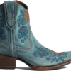 Corral Boots CIRCLE G BY CORRAL WOMEN'S ANKLE FLOWERED EMBROIDERED BOOTIE