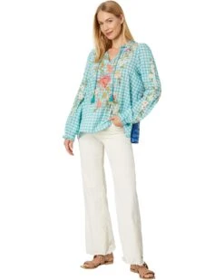 JOHNNY WAS Nalina Ruffle Scarf Back Blouse -Johnny Corral Shop 71x5inRDdoL. AC SR1472 1840