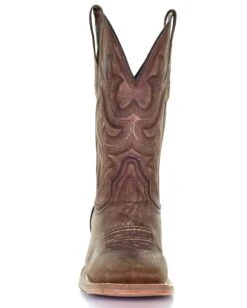 Corral Boots CORRAL MEN'S EMBROIDED WIDE SQUARE TOE BROWN BOOT -Johnny Corral Shop A4105 0002 Layer3