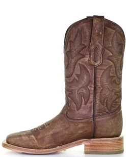 Corral Boots CORRAL MEN'S EMBROIDED WIDE SQUARE TOE BROWN BOOT -Johnny Corral Shop A4105 0003 Layer2