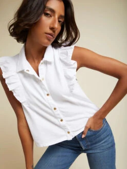 NATION ARCHER RUFFLED BUTTON UP TOP -Johnny Corral Shop ARCHER TANK 3141JJR OPWT H 600x 508087ec cbe1 43a8 bd94 be7c2bdc336d