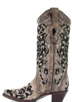 Corral Boots CORRAL WOMEN'S INLAY EMBROIDERED STUDDED CRYSTAL BOOT -Johnny Corral Shop CORRAL2 3ded7045 7a52 48c6 b507 9802101fdf12