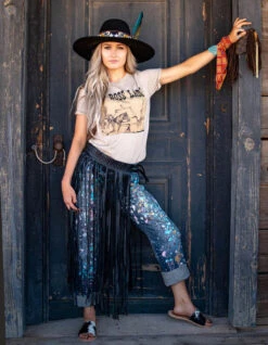 AGAVE SKY COWHIDE SLIDE SANDAL- CHOCOLATE -Johnny Corral Shop Chelseasandal 79745