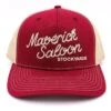 Maverick Saloon Cap In Red-Tan