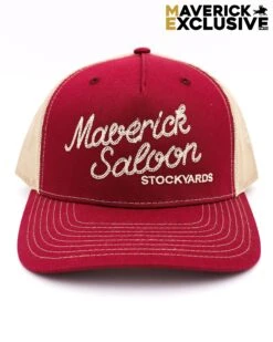 Maverick Saloon Cap In Red-Tan