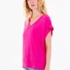 DEAR JOHN CAMILA DROP SHOULDER TOP BEET ROOT