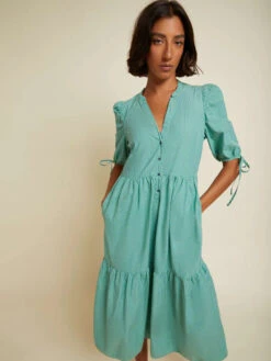 NATION DUSTIN ROMANTIC MIDI DRESS