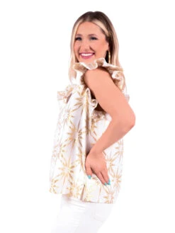 EMILY MCCARTHY MAGGIE BLOUSE -Johnny Corral Shop EMCSU23 D2 MaggieTop GoldBurst side1