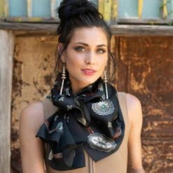 FLAGSTAFF LONG & TALL SCARF -Johnny Corral Shop FringeScarves Flagstaff Conchos Black scarf wildrags 10 1000x 1ac6f1f7 88bd 477c 8e4f 9d852572244d