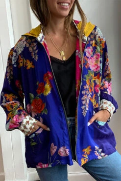 JOHNNY WAS PRINTEMPS REVERSIBLE JACKET -Johnny Corral Shop Johnny Was Printemps Jacket Reversible Multi 4