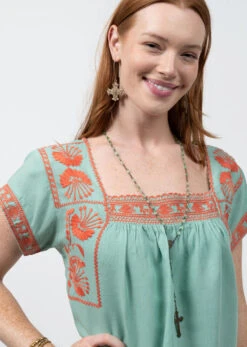 SISTER MARY ODALI BLOUSE -Johnny Corral Shop Odali Seafoam 2 3