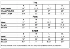 FAR WEST BAJA UNISEX PANT -Johnny Corral Shop PajamaSizeChart