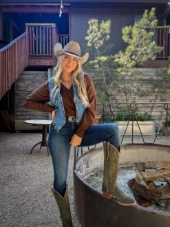 JUSTIN WOMEN'S CLARA OLIVE SUEDED BOOT -Johnny Corral Shop PhotoOct12 24714PM