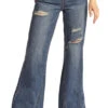 ROCK AND ROLL DENIM WOMEN'S HIGH RISE PALAZZO FLARE JEANS