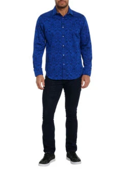 ROBERT GRAHAM HIGHLAND LONG SLEEVE WOVEN SHIRT- NAVY -Johnny Corral Shop RS221000CF HIGHLAND NAVY 01 600x 6e4c50cd 3b6f 4649 aabd 1f3ac6cf60f3