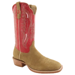 R. WATSON MEN'S ROUGHOUT SAND RED TOP BOOT