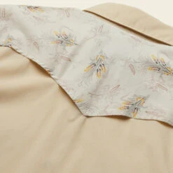 HOWLER MEN'S H Bar B Tech Longsleeve Shirt -Johnny Corral Shop S23 LS Shirts HBarB Tech Grainfields Hemp Detail 2