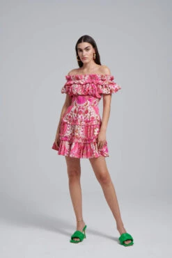 LOVE THE LABEL ROSALINE PRINT DRESS -Johnny Corral Shop Shot 17 6090 CLEMENTINE 335