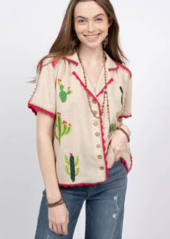 SISTER MARY SOCORRO CREAM BLOUSE -Johnny Corral Shop Socorro 1