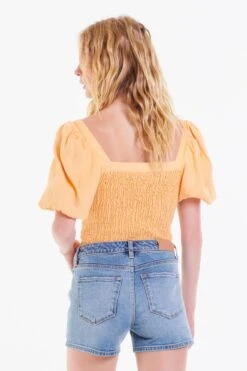 DEAR JOHN PEIGHTON PUFF SLEEVE TOP CREAMSICLE -Johnny Corral Shop TSH10013CSI BACK 1800x1800 cc7906bb 4334 415e 8215 cefa2b283e3e