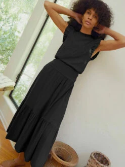 NATION YASMINE MIDI SKIRT- JET BLACK -Johnny Corral Shop YASMINE SKIRT 4170RS JBLK H 3 600x 432ea94c a441 4e23 b10f 01f9648f8533