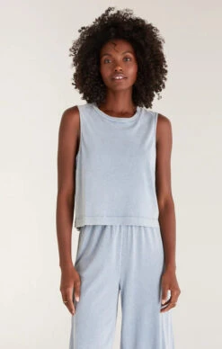 ZSUPPLY SLOANE JERSEY DENIM MUSCLE TANK