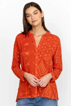 JOHNNY WAS ROCHELLE BUTTON UP BLOUSE