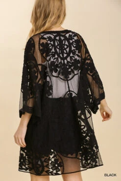 UMGEE LACE KIMONO -Johnny Corral Shop c1136 black 7