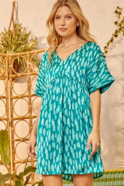 GRASS IS GREENER MINI DRESS -Johnny Corral Shop d10257 11 emerald 5