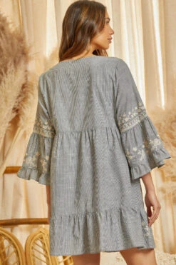 PICKING PETALS DRESS -Johnny Corral Shop d10722 charcoal 10