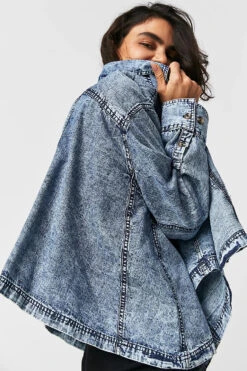 FREE PEOPLE BACK TO YOU DENIM JACKET