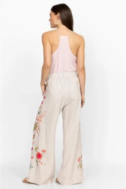JOHNNY WAS JOYA WIDE LEG LINEN PANT -Johnny Corral Shop j66823 3 sand 4