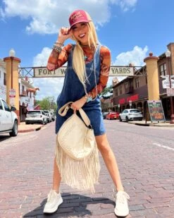 TWO BAR WEST TOPANGA BEIGE HANDBAG