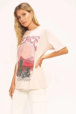 PROJECT SOCIAL DESERT PEACE TEE -Johnny Corral Shop project social t desert peace tee cameo rose 8523