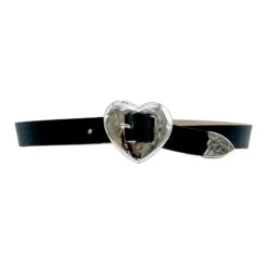 Silver Hammered Heart Belt