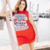 QUEEN OF SPARKLES QUEEN OF BEERS TANK TEE DRESS