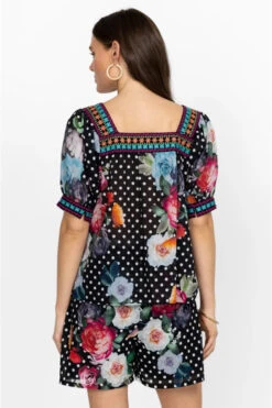 JOHNNY WAS POLKALONA SQUARE NECK BLOUSE -Johnny Corral Shop w18523 3 mti 4